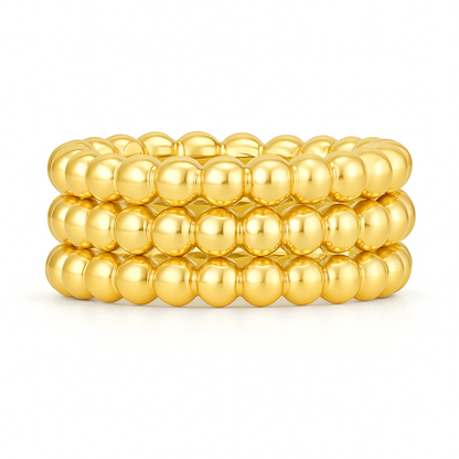 Lucia Beaded Triple Ring Set