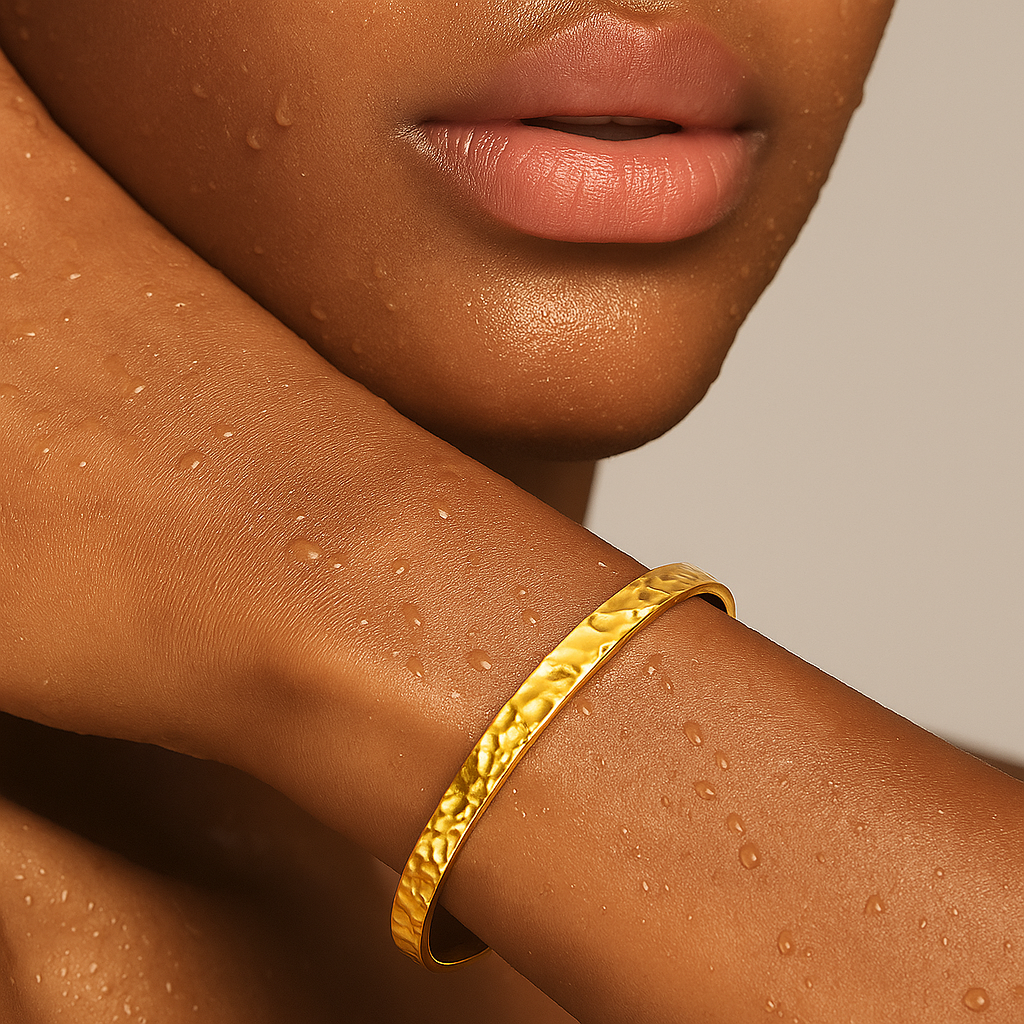 Maribel Hammered Bangle Bracelet