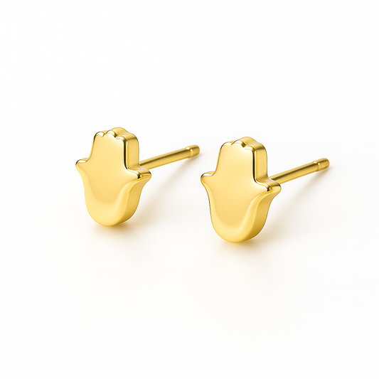 Hamsa Stud Earring