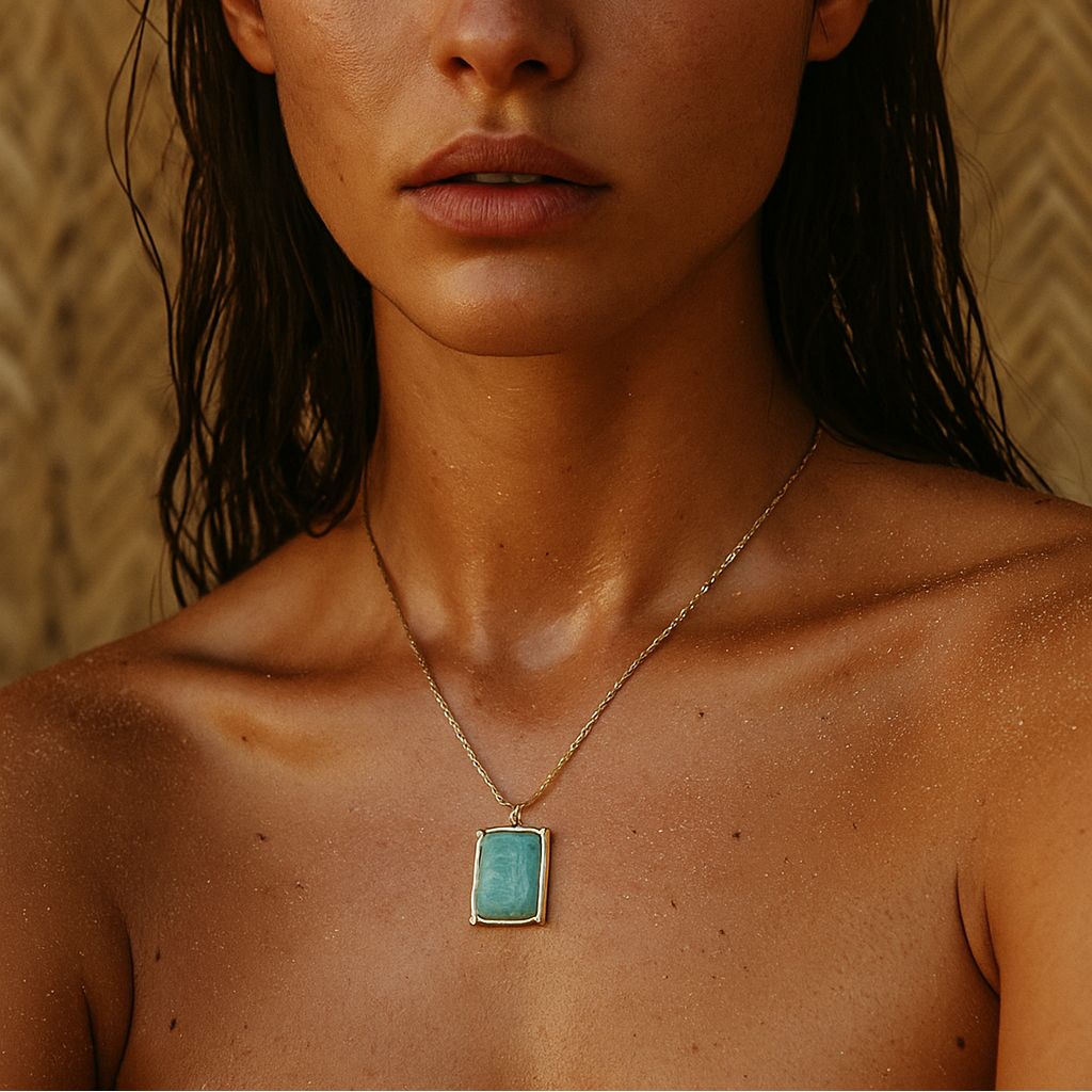 Winnie Amazonite Pendant Necklace