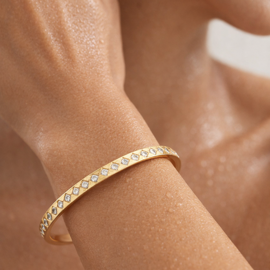 Isabella Geometric Bangle Bracelet