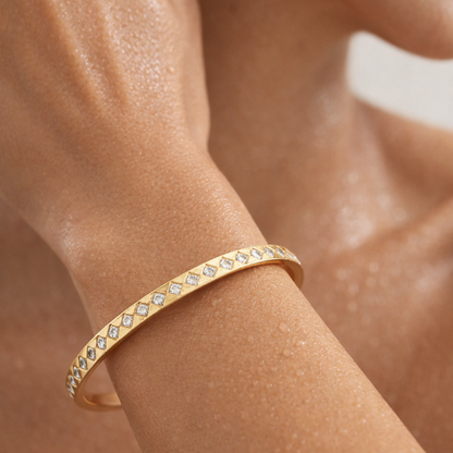 Isabella Geometric Bangle Bracelet