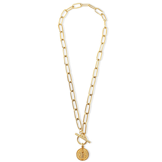 Ellie Vail Rowan Toggle Chain Coin Necklace