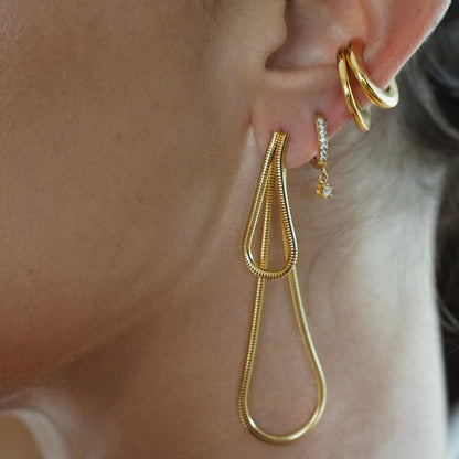 Giada Snake Chain Drop Earring