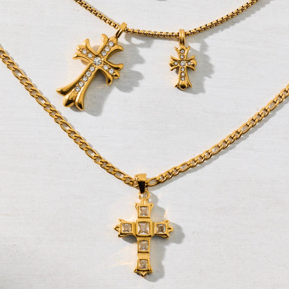 Maren Figaro Chain Cross Necklace
