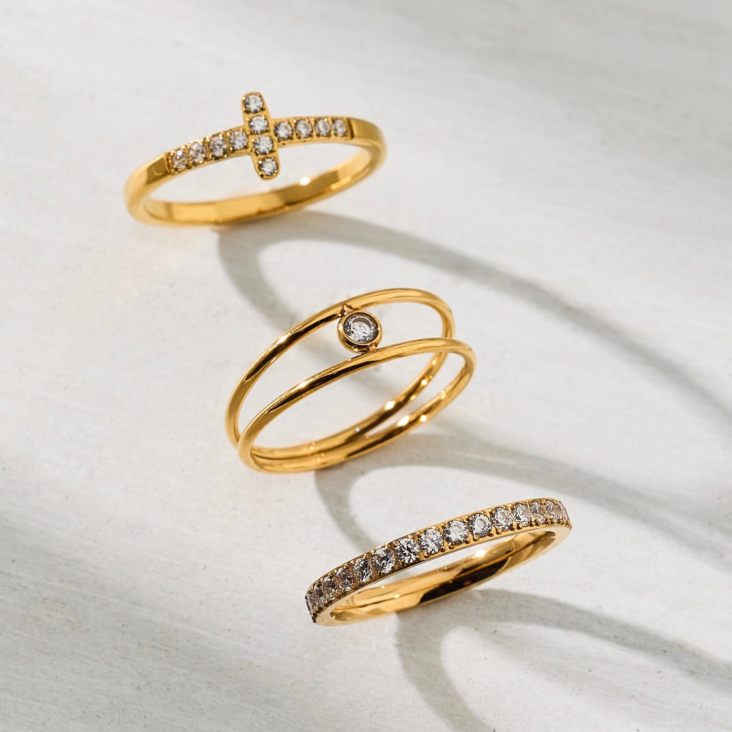 Hollis Double Layer Solitaire Ring