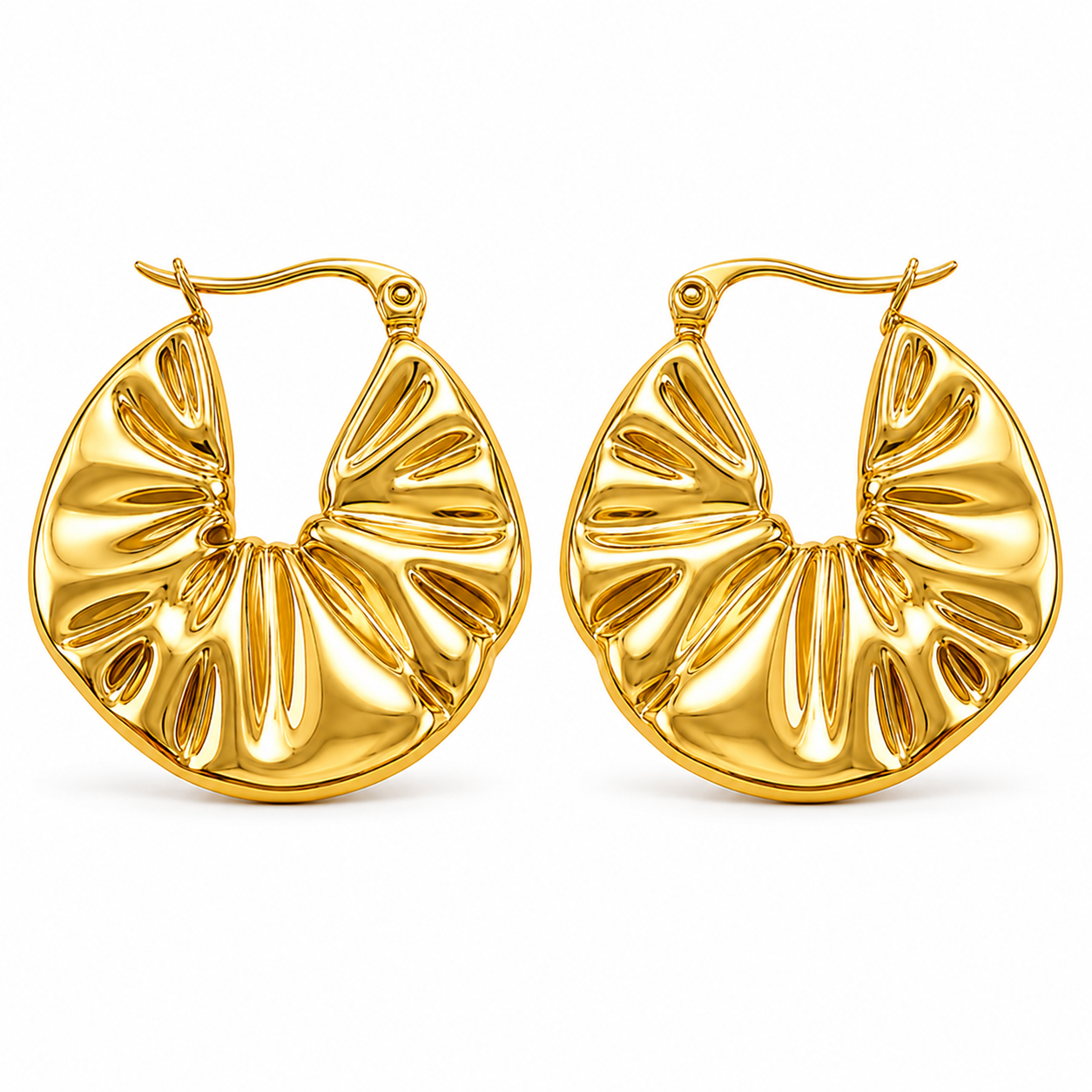 Textured Disk Earring