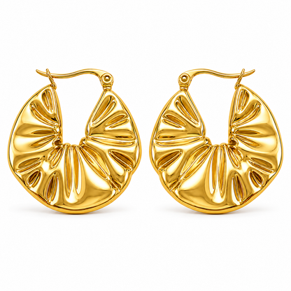 Textured Disk Earring
