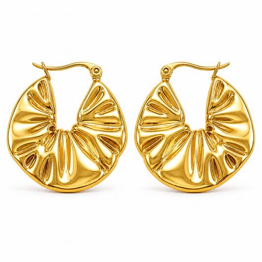 Textured Disk Earring