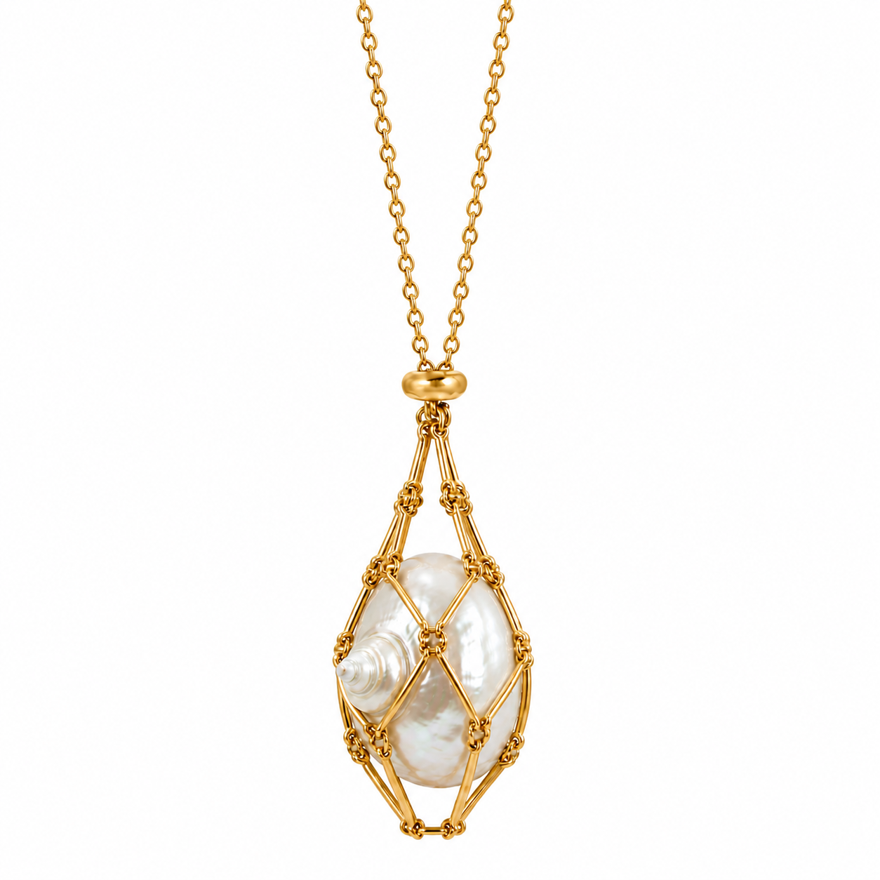 Olena Keepsake Net Necklace