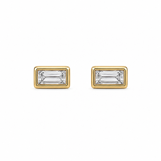 Bardot Baguette Stud Earring