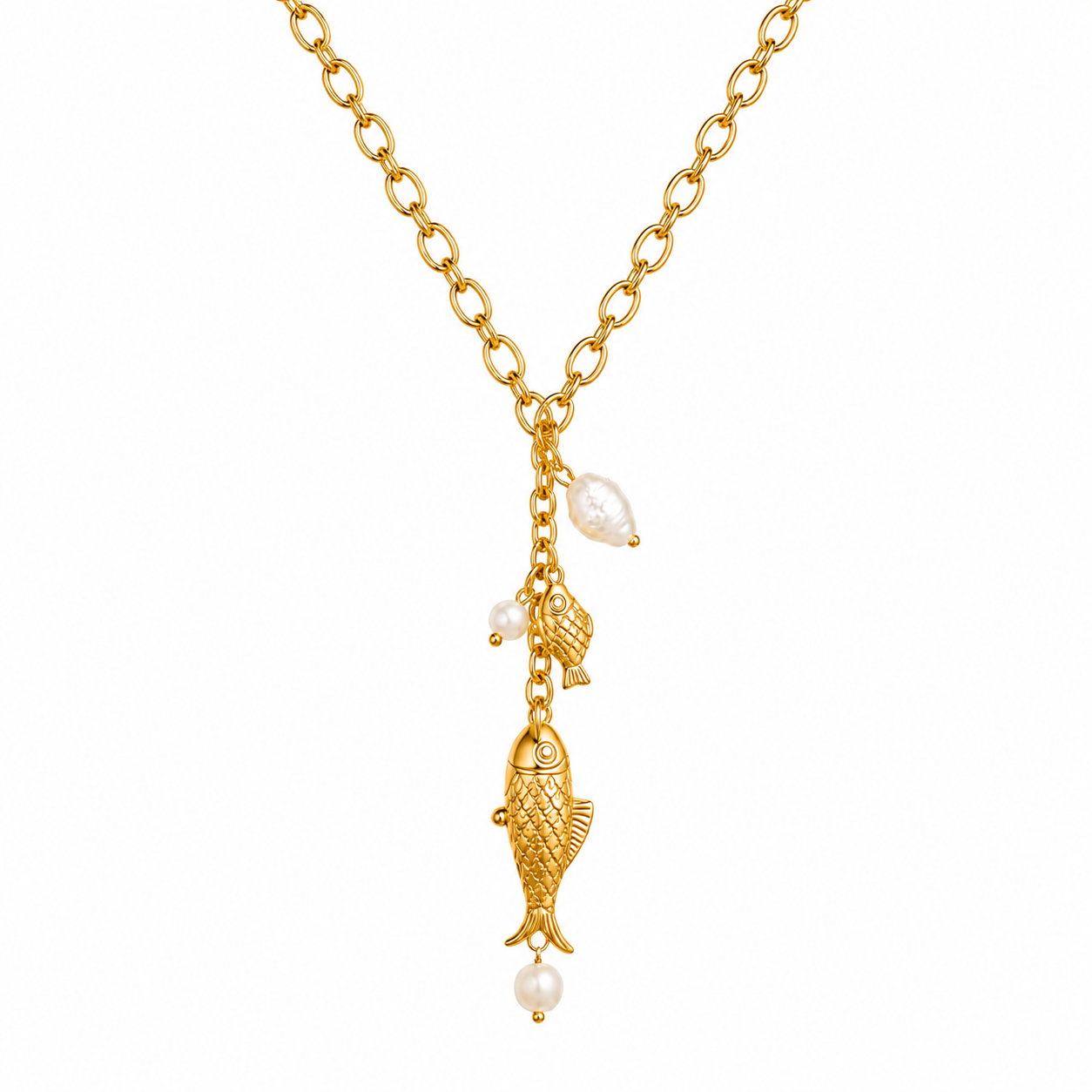 Amity Fish Lariat Necklace