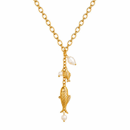 Amity Fish Lariat Necklace