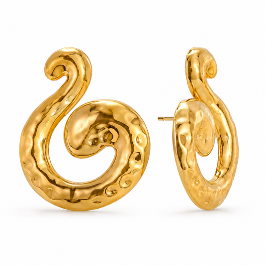 Aisha Swirl Statement Stud Earring