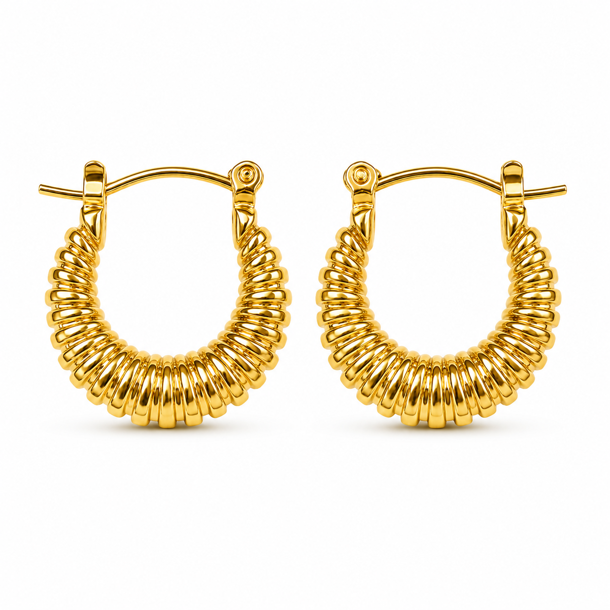 Tapered Coil Hoop Earring