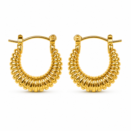 Tapered Coil Hoop Earring