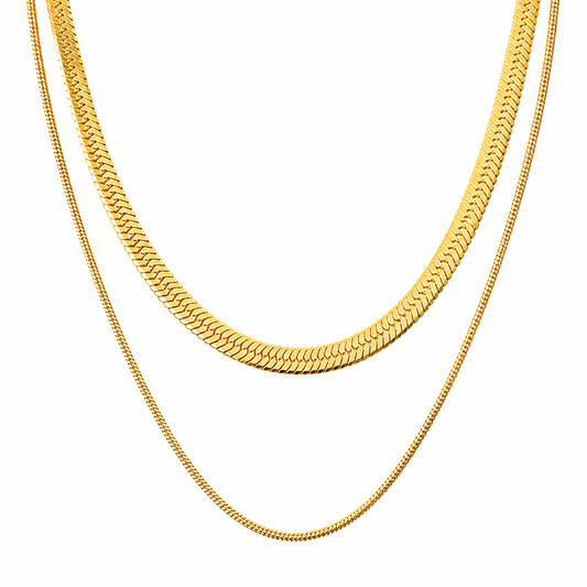 Cassia Double Chain Necklace