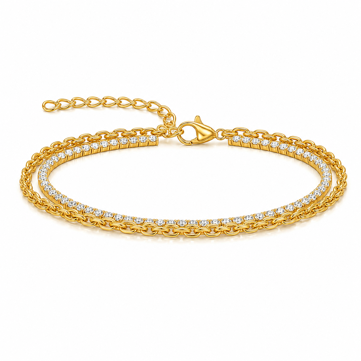 Marten Double Chain Tennis Bracelet