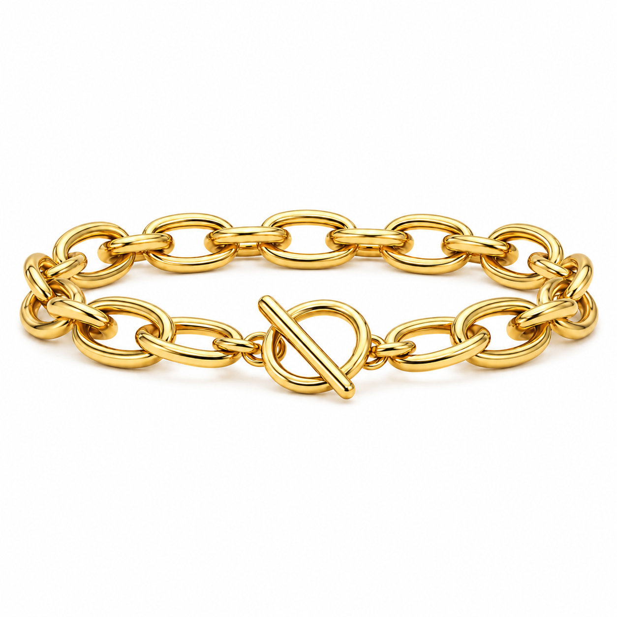 Allegra Chunky Oval Chain Toggle Bracelet