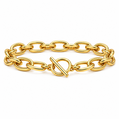 Allegra Chunky Oval Chain Toggle Bracelet