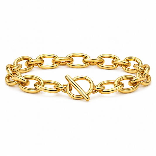 Allegra Chunky Oval Chain Toggle Bracelet
