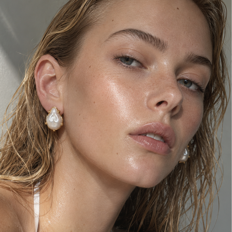 Willa Oversized Baroque Pearl Earring