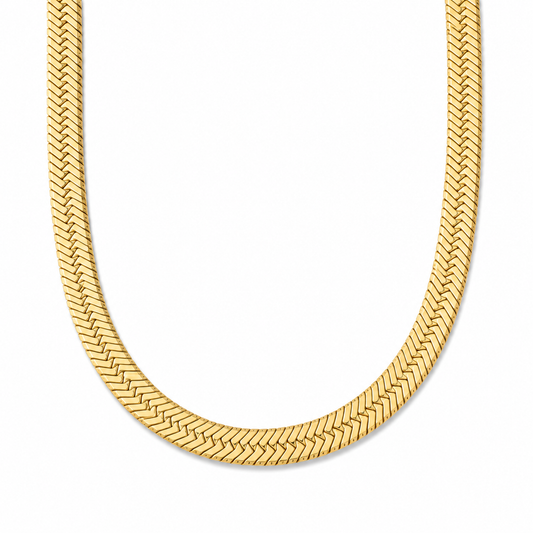Paola Herringbone Chain Necklace