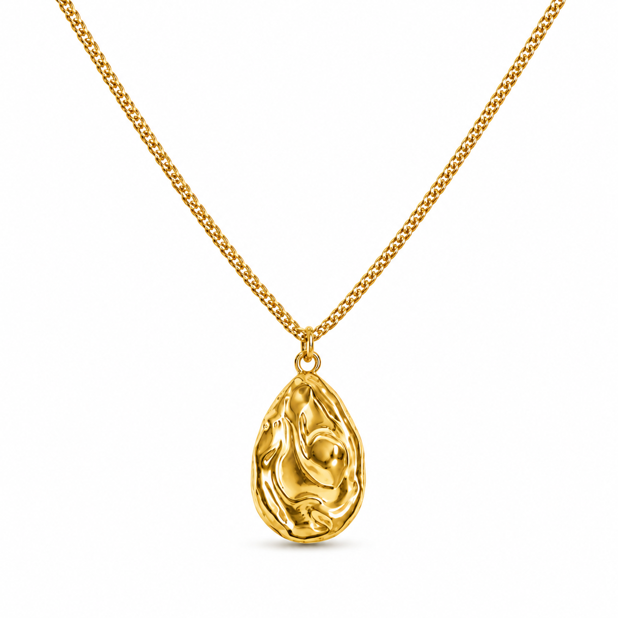 Vivienne Molten Teardrop Pendant Necklace