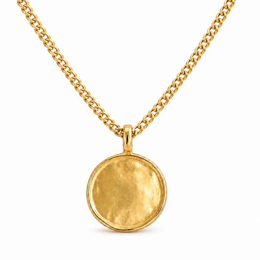 Catherine Blank Medallion Pendant Necklace