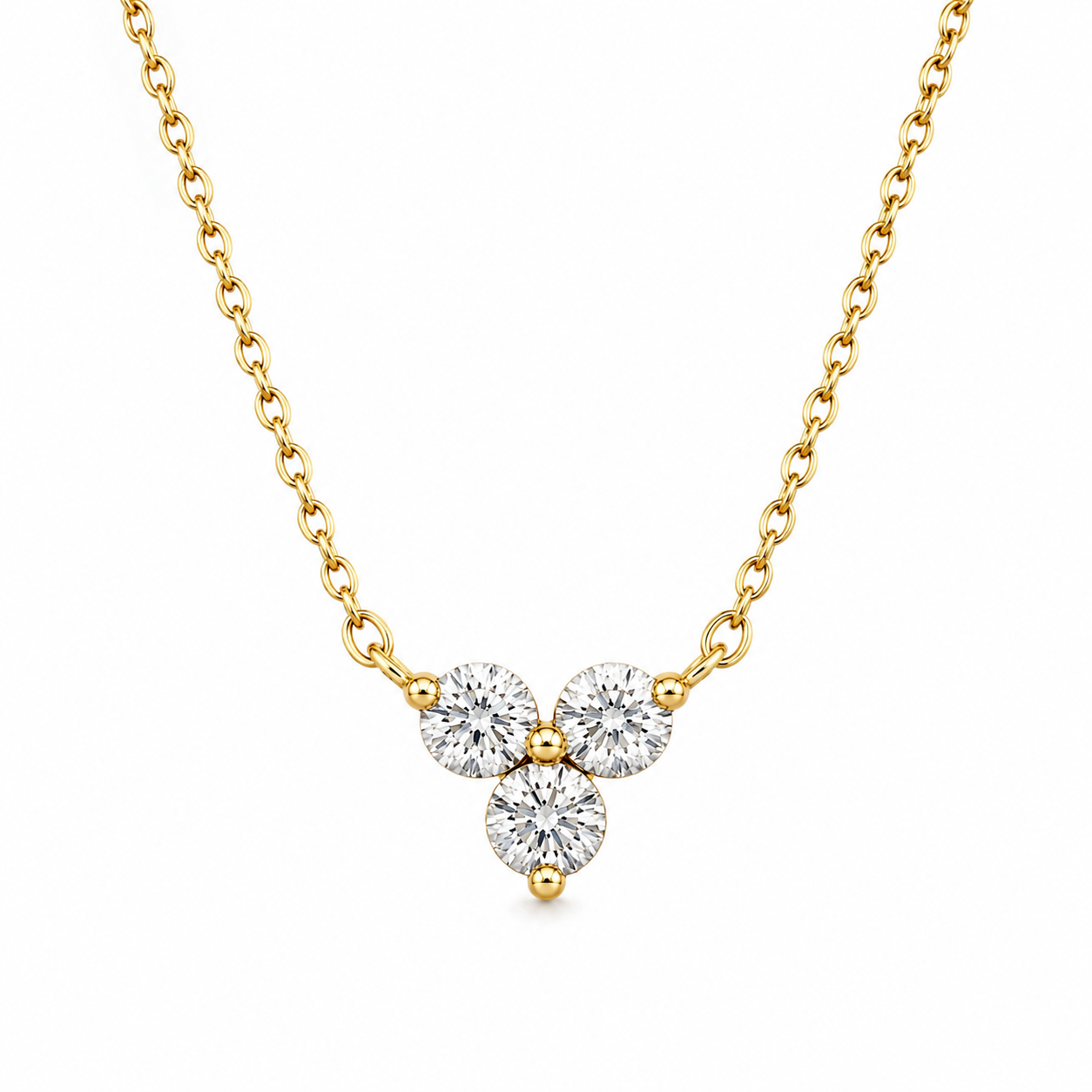 Donna Triple Stone Necklace