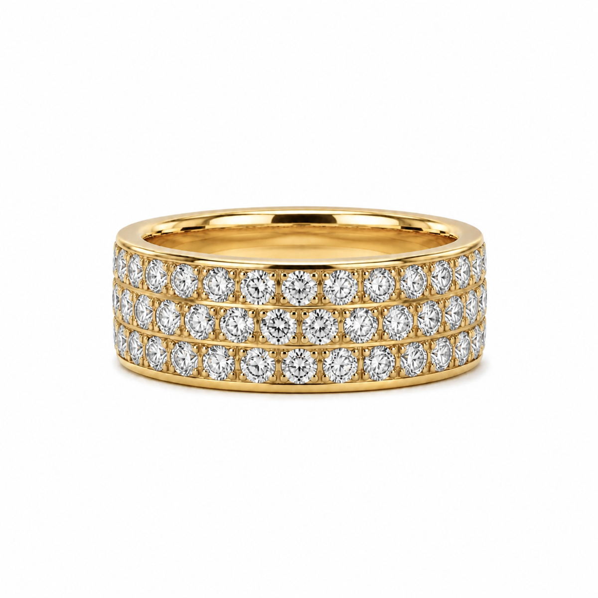 Greta Triple Row Pavé Eternity Ring