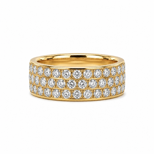 Greta Triple Row Pavé Eternity Ring