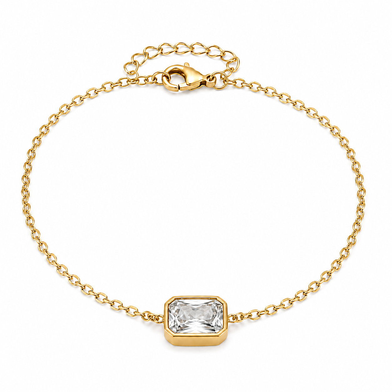 Noa Radiant Bezel Chain Bracelet