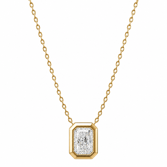 Noa Radiant Bezel Pendant Necklace