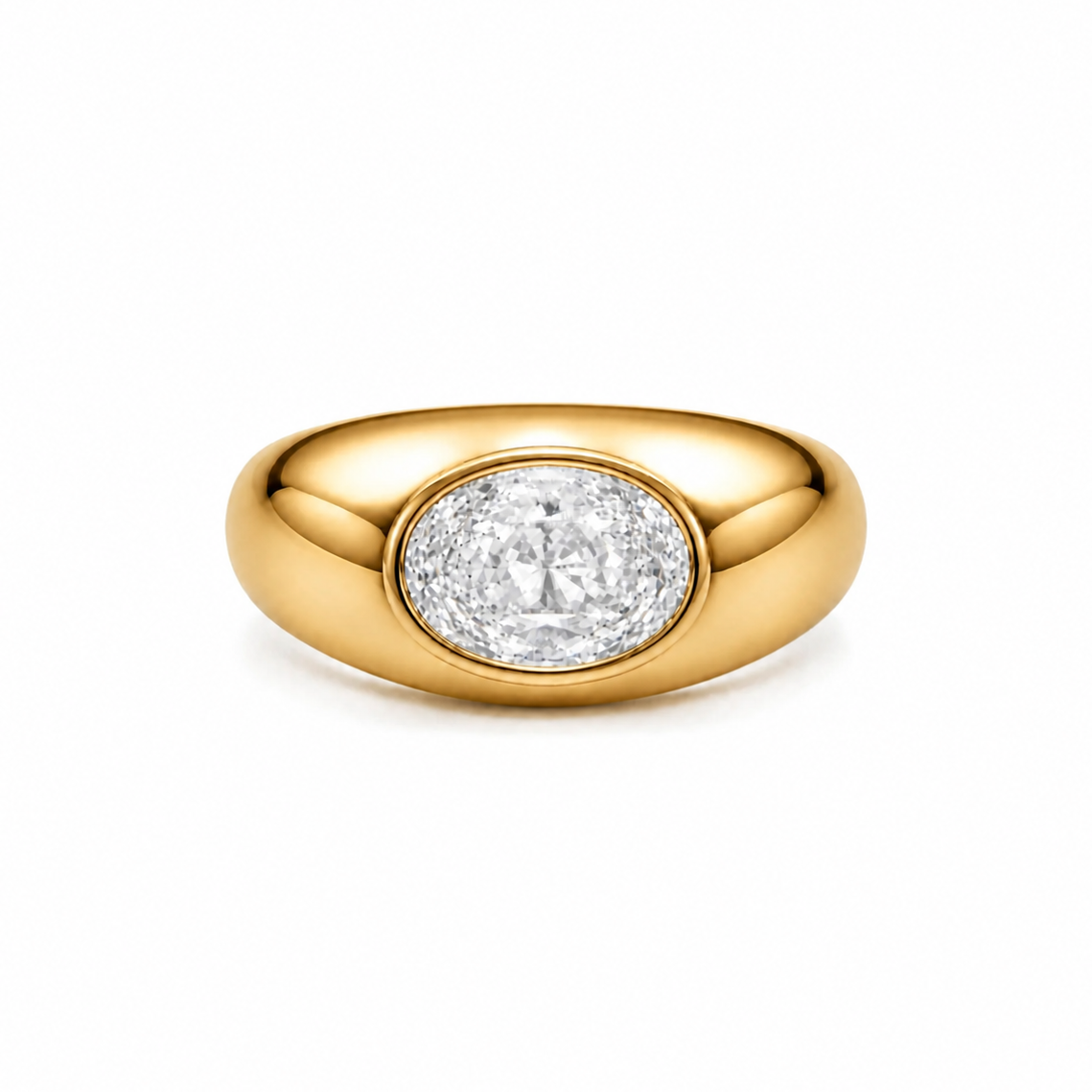 Alix Oval Bezel Signet Ring