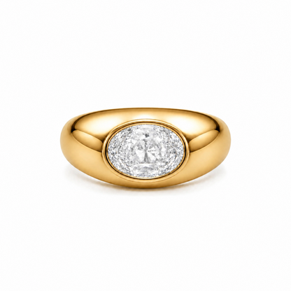 Alix Oval Bezel Signet Ring