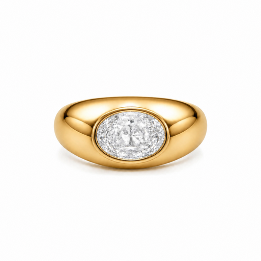 Alix Oval Bezel Signet Ring