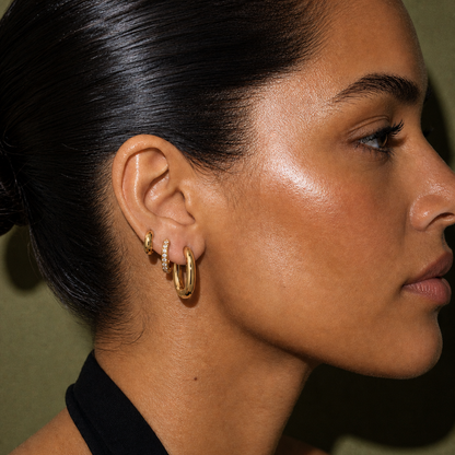 Delphine Triple Huggie Hoop Earring Set