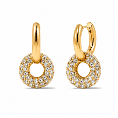 Natasha Pavé Interlocking Hoop Earring