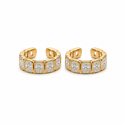 Noa Radiant Bezel Ear Cuff Set