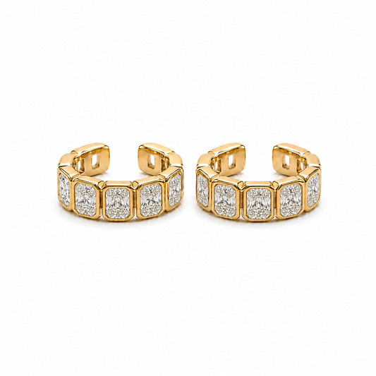 Noa Radiant Bezel Ear Cuff Set
