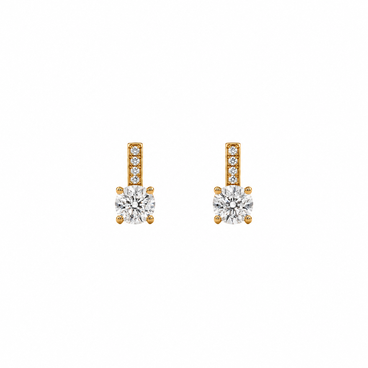 Rhea Pavé Round Drop Earring