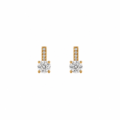 Rhea Pavé Round Drop Earring