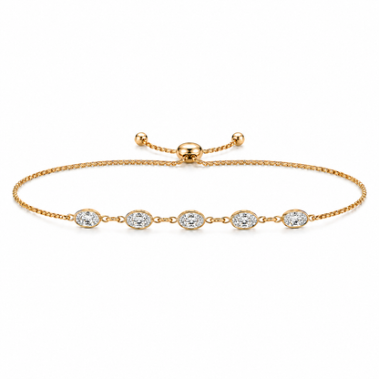 Imogen Oval Bezel Box Chain Bracelet