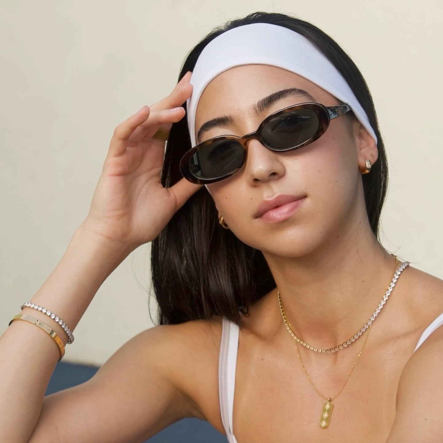 Ezra Tennis Chain Necklace