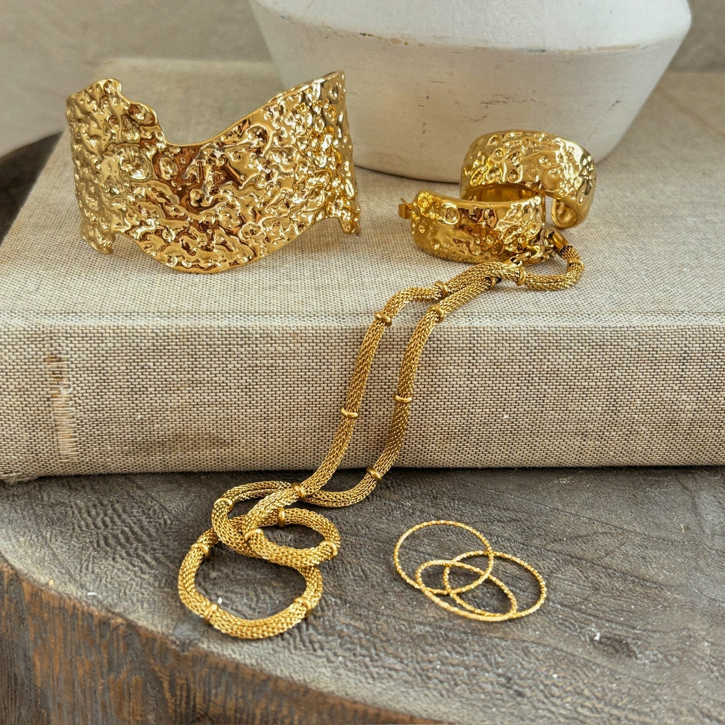 Tabitha Hammered Cuff Bracelet