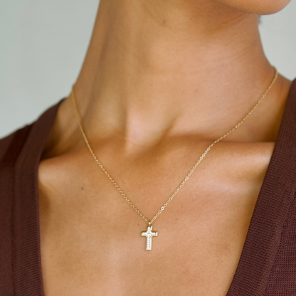 Wyatt Mini Cross Pendant Necklace