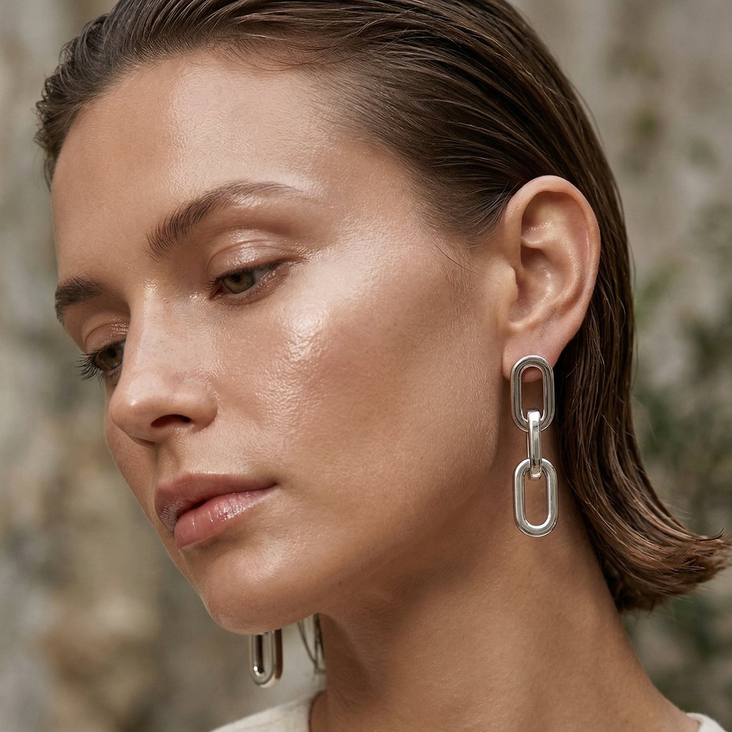 Gage Oversized Link Earring