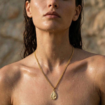 Vivienne Molten Teardrop Pendant Necklace