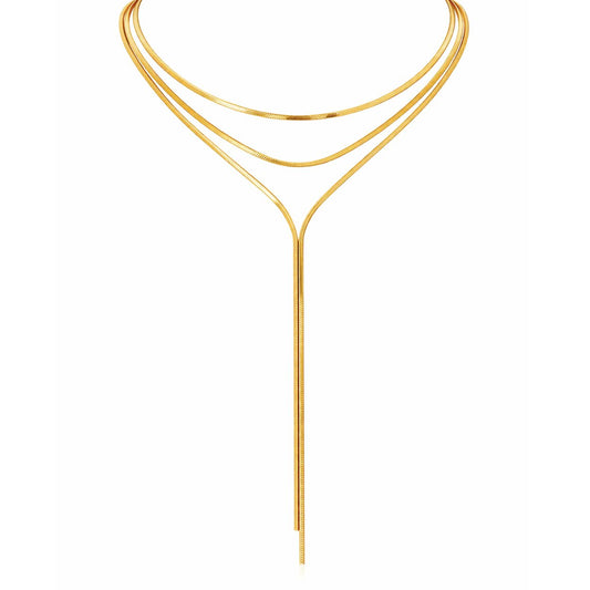 Elarina Layered Lariat Necklace